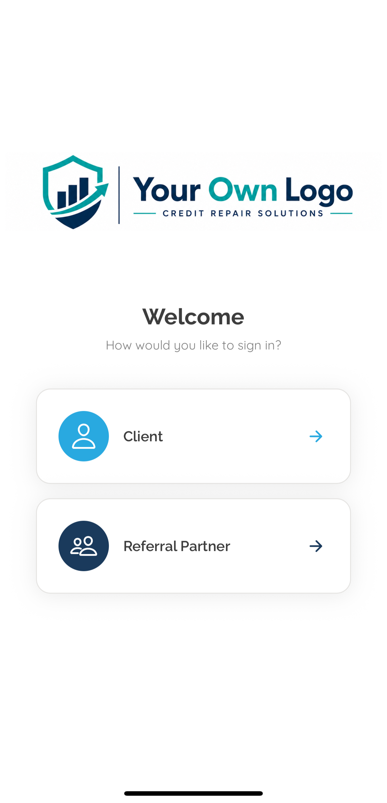 Credit Admiral Mobile App Screen 1
